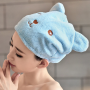Hair dry towel 28*26cm - blue cat