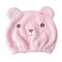 Hair dry towel 28*26cm - pink cat
