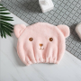 Hair dry towel 28*26cm - pink cat