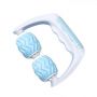 Handheld massager fitness relaxing roller 2 rolls - white/light blue