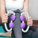 Handheld massager fitness relaxing roller 4 rolls - white/purple