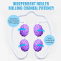Handheld massager fitness relaxing roller 4 rolls - white/purple