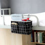 Hanging Bag Bedside - Black Grid