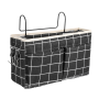 Hanging Bag Bedside - Black Grid