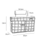 Hanging Bag Bedside - Gray Grid