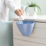 Hanging garbage bin for kitchen - blue