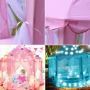Hexagon Castle Tentage for baby - Pink