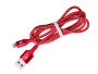 HF-1022 - Cable USB Nylon HALOFUTURE iPhone 5/ 5S/ 6/ 6S/ 7/ 8 - red