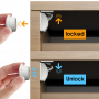 Hidden Safety Lock with magnet set drawer lock