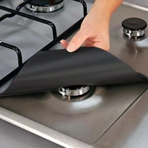 High temperature resistant non-stick gas stove protection pad Black 27*27cm - 4cm