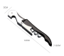 Hippocampal knife bottle wine opener（electroplating） - black
