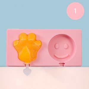 Household Ice Cream Mold Box - Design 1 (Cat Paw + Smiley)