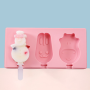 Household Ice Cream Mold Box - Design 5 (Snowman + Rabbit + Cow)