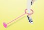 Hula hop skakanka na nogę dla dzieci z Diodami LED, różowa