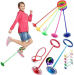 Hula hop skakanka na nogę dla dzieci z Diodami LED, zielona