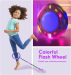Hula hop skakanka na nogę składana dla dzieci z Diodami LED, fioletowa