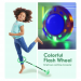 Hula hop skakanka na nogę składana dla dzieci z Diodami LED, zielona