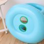 Inflatable Swimming Ring with Sunshade for Toddlers-Blue