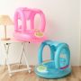 Inflatable Swimming Ring with Sunshade for Toddlers-Pink