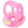 Inflatable Swimming Ring with Sunshade for Toddlers-Pink