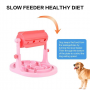 Interaktywny dozownik pokarmu dla psa – różowy