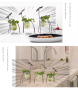 Iron deer ornaments, glass containers plant floral arrangements - medium