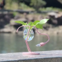 Iron Flamingo ornaments glass containers plant floral arrangements 16cm