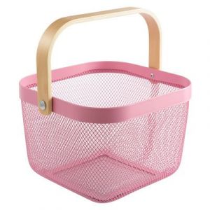 Iron Mesh Nordic mini basket - pink