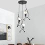 Iron modern Art Swing Villain 3 head chandelier