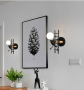 Iron modern Art Villain creative head climbing wall lamp