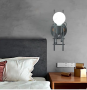 Iron modern Art Villain creative head climbing wall lamp