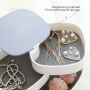 Jewelry multi-level box - white-grey