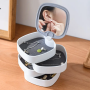 Jewelry multi-level box - white-grey