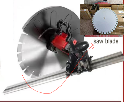 K6508 cutting machine with 2.4m hand cranked track