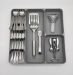 Knife and fork drawer organizer - grey