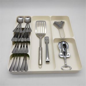 Knife and fork drawer organizer - white(drawer organizer)