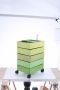 Kontenerek biurowy 360 / Poręczna szafka na kółkach z pięcioma szufladami - zielony