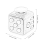 Kostka antystresowa odstresowująca Fidget Cube Biało/niebieska