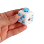 Kostka antystresowa odstresowująca Fidget Cube Biało/niebieska