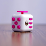 Kostka antystresowa odstresowująca Fidget Cube Biało/Różowa