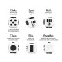 Kostka antystresowa odstresowująca Fidget Cube Szaro/Czarna