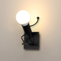 Lampa ścienna/ Kinkiet Loft pojedyńczy - czarna, typ V