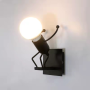 Lampa ścienna/ Kinkiet Loft pojedyńczy - czarna, typ V