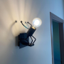 Lampa ścienna/ Kinkiet Loft pojedyńczy - czarna, typ V