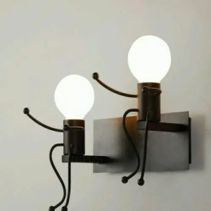 Lampa ścienna podwójna / Kinkiet Loft podwójny - czarna, typ II