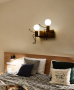 Lampa ścienna podwójna / Kinkiet Loft podwójny - czarna, typ II