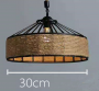 Lampa sufitowa z liny konopnej na łańcuchu - średnica 30 cm