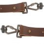 Leather camera shoulder strap Double shoulders - brown type 2