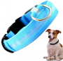 LED Dog Collar Night Flash Nylon BLUE S