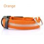 LED Dog Collar Night Flash Nylon Orange XS